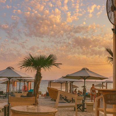 Komotini beach bar on Arogi Beach